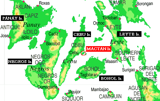 マクタン島の地図